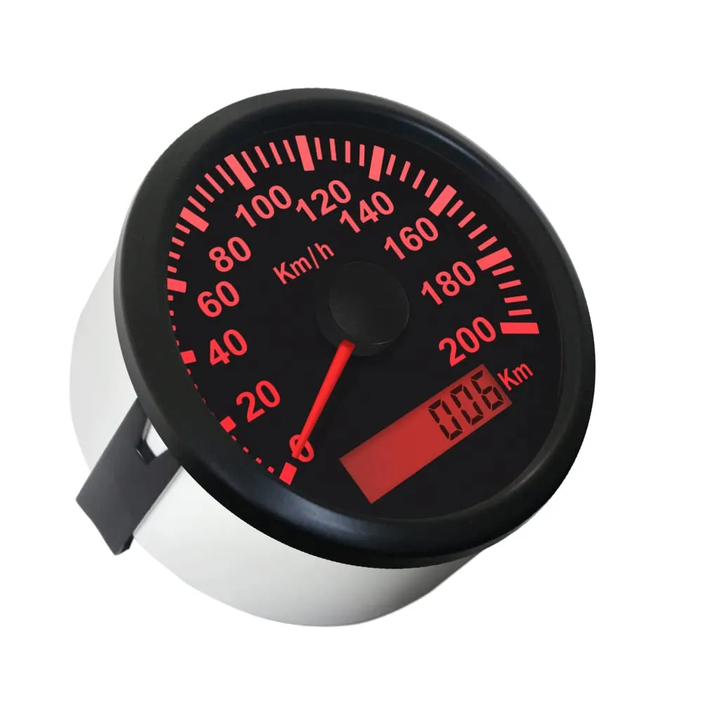 ELING KM GPS Speedometer Odometer 200KM/H for Auto Marine Truck with Backlight 85mm 12V/24V