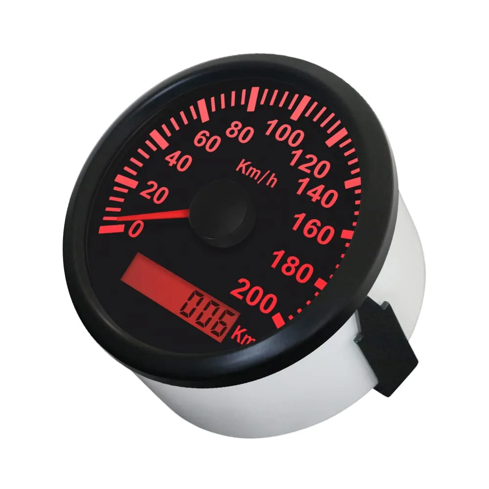 ELING KM GPS Speedometer Odometer 200KM/H for Auto Marine Truck with Backlight 85mm 12V/24V