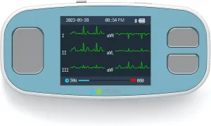 EMAY 6L Portable ECG Monitor | Record ECG and Heart Rate in 6 Channels | Compatible with Smartphone and PC | No Subscription Required