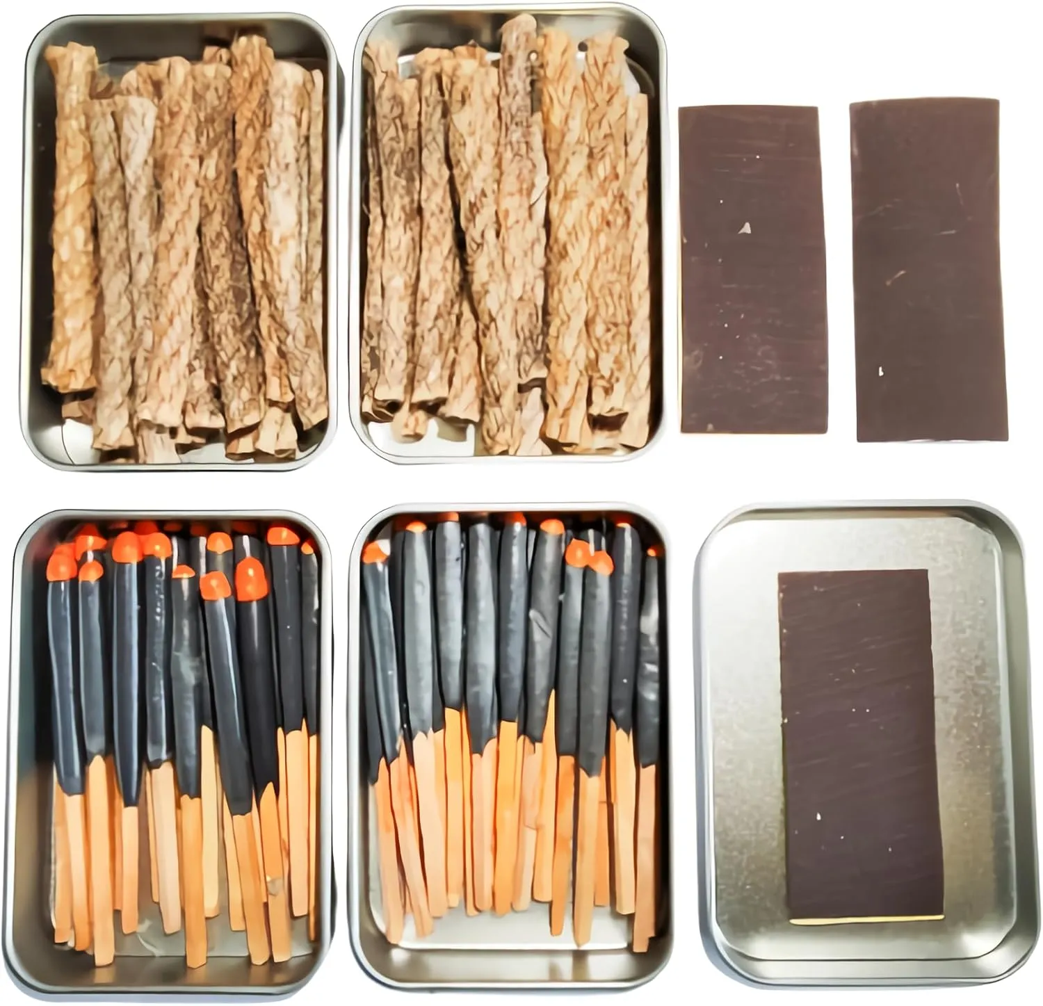 Emergency Fire Starter Waterproof Stormproof Matches Natural Jude Hemp Cord for Camping Hiking Bushcraft Outdoor Survival Bug Out Bag