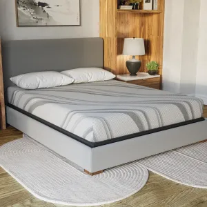 Enhanced Sleep Comfort with Firm Gel Memory Foam Mattress, Responsive Cooling Fabric for Full Size Bed, Gray
