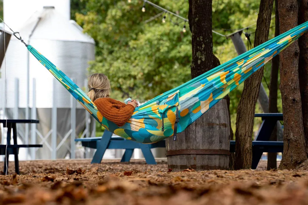 Eno DoubleNest Print Hammock - Retro/Emerald