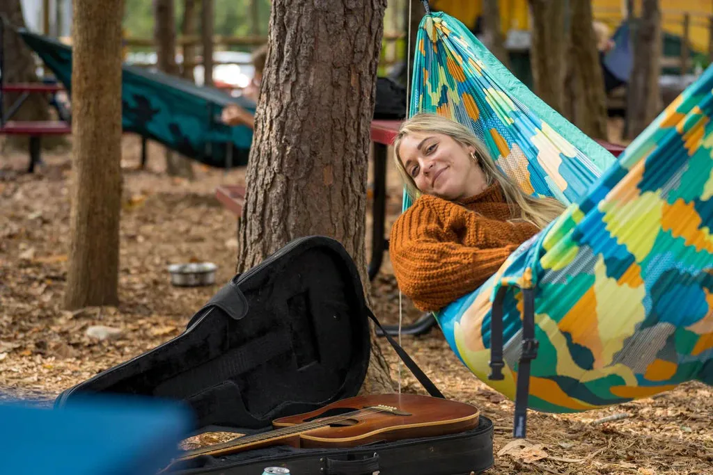 Eno DoubleNest Print Hammock - Retro/Emerald