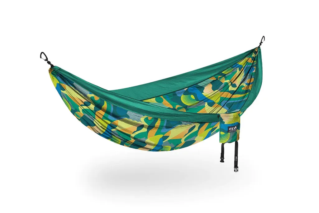 Eno DoubleNest Print Hammock - Retro/Emerald