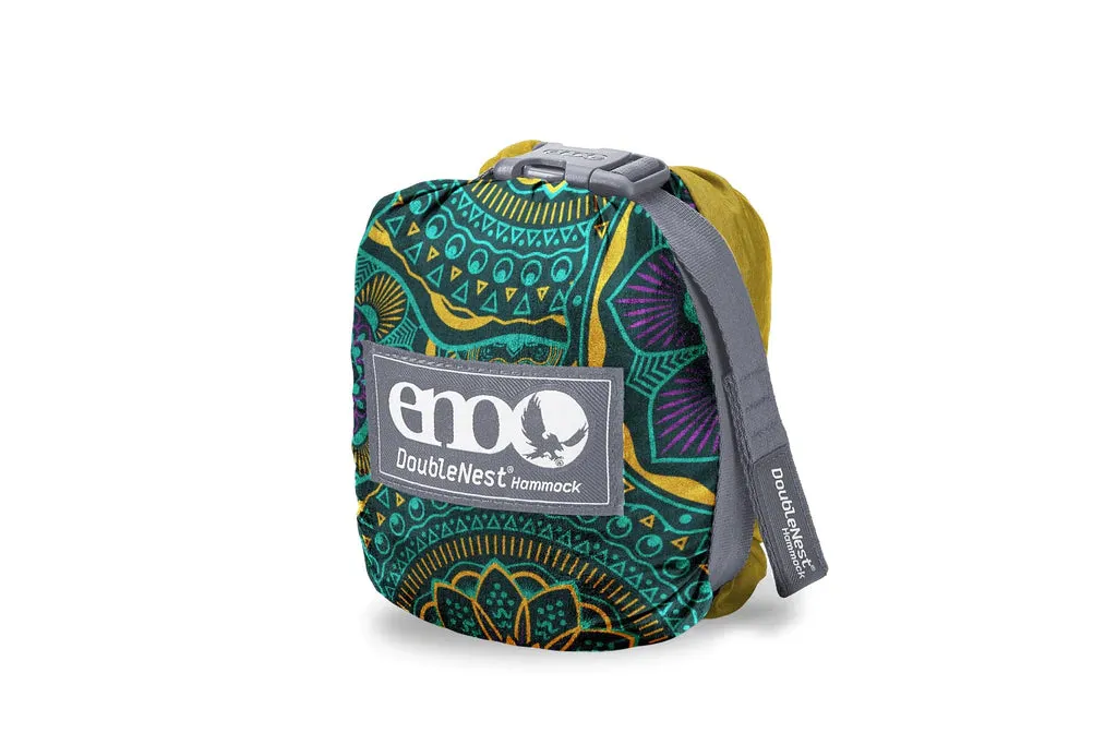 Eno DoubleNest Print Hammock - Retro/Emerald