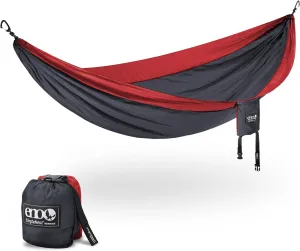 ENO SingleNest Hammock - Lightweight, 1 Person Portable Hammock - for Camping, Hiking, Backpacking, Travel, a Festival, or The Beach - Charcoal/Red