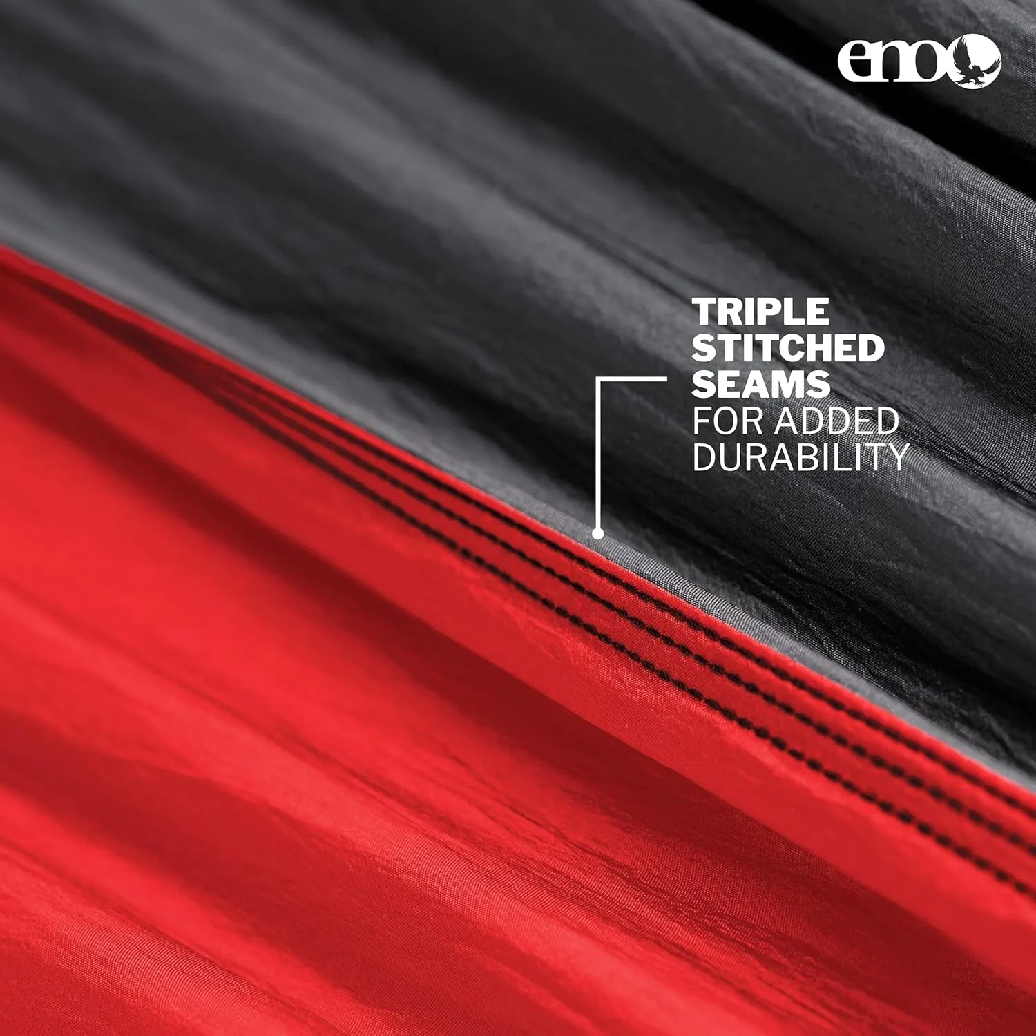 ENO SingleNest Hammock - Lightweight, 1 Person Portable Hammock - for Camping, Hiking, Backpacking, Travel, a Festival, or The Beach - Charcoal/Red