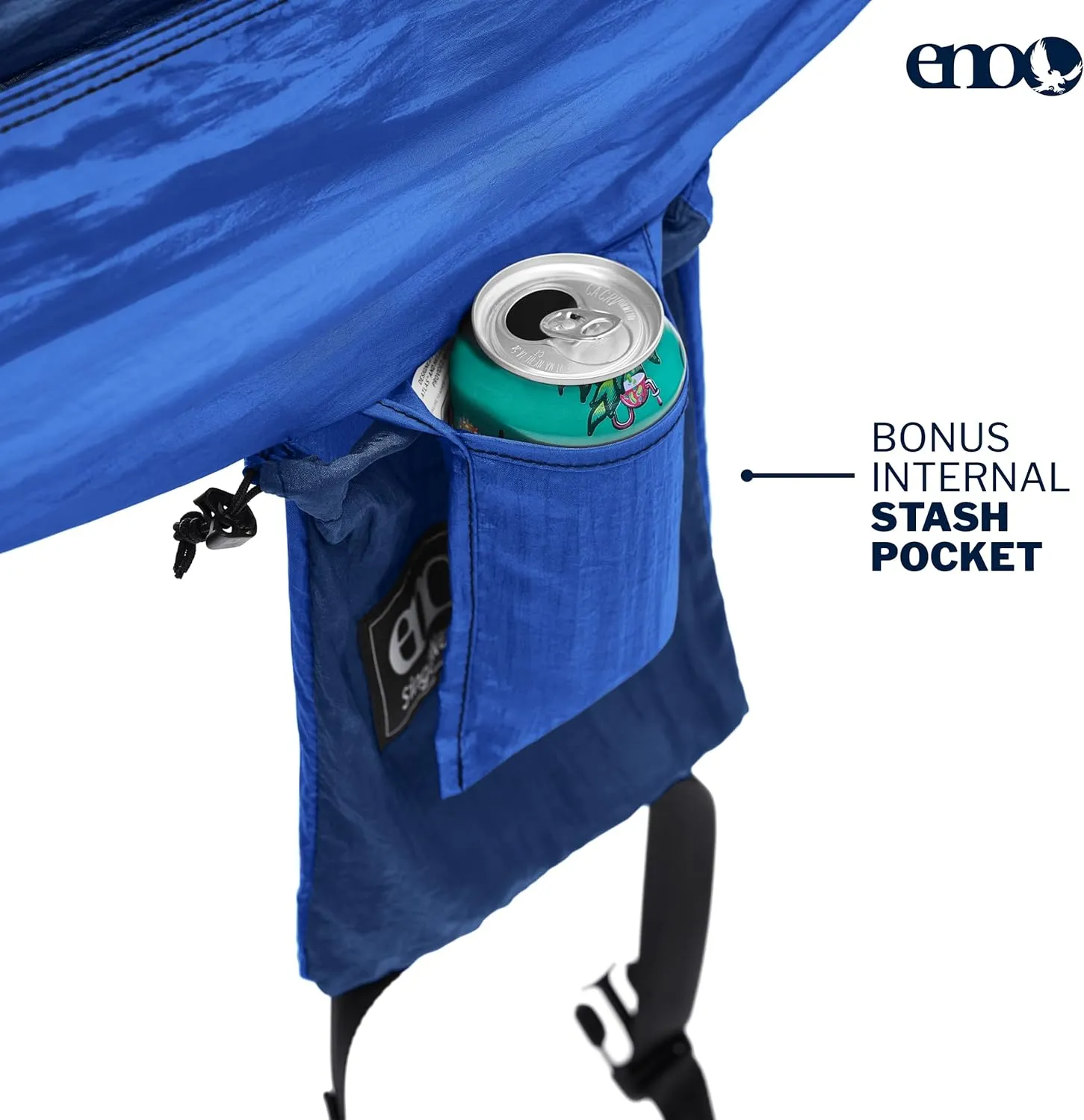 ENO SingleNest Hammock - Lightweight, 1 Person Portable Hammock - for Camping, Hiking, Backpacking, Travel, a Festival, or The Beach - Navy/Royal