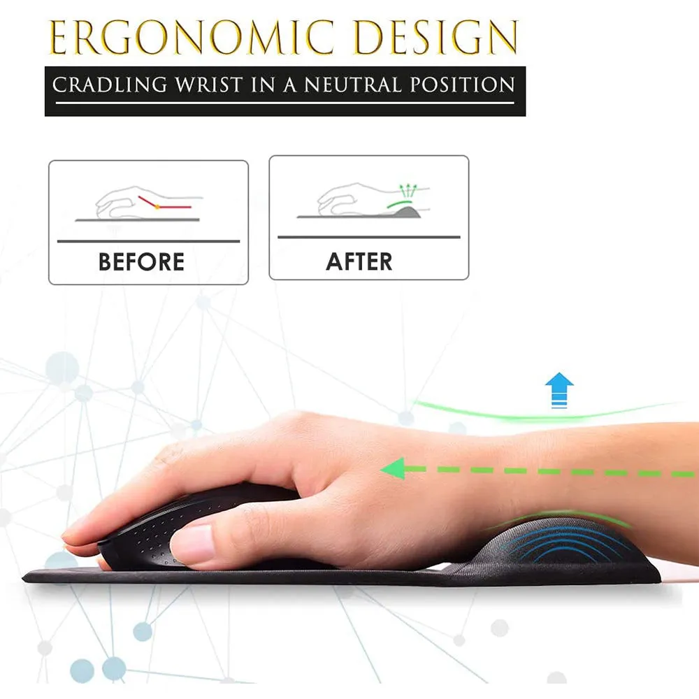 Ergonomic Mouse Pad with Wrist Support Mouse Pad with Memory Foam Rest
