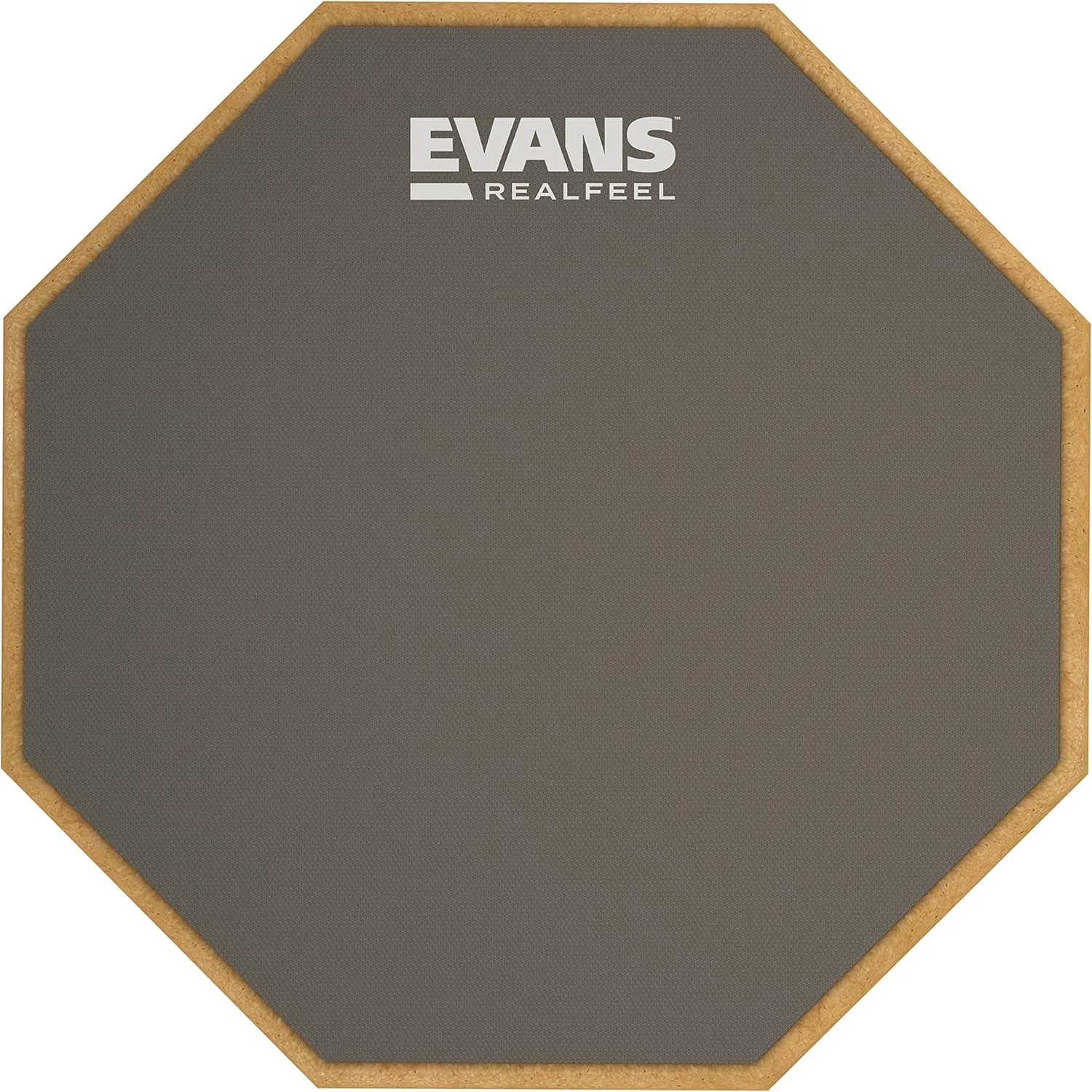 Evans RealFeel - Drum Practice Pad - Drum Pad - Drummer Practice Pad - Gum Rubber, Single Sided, Stand Mountable, 6 Inch