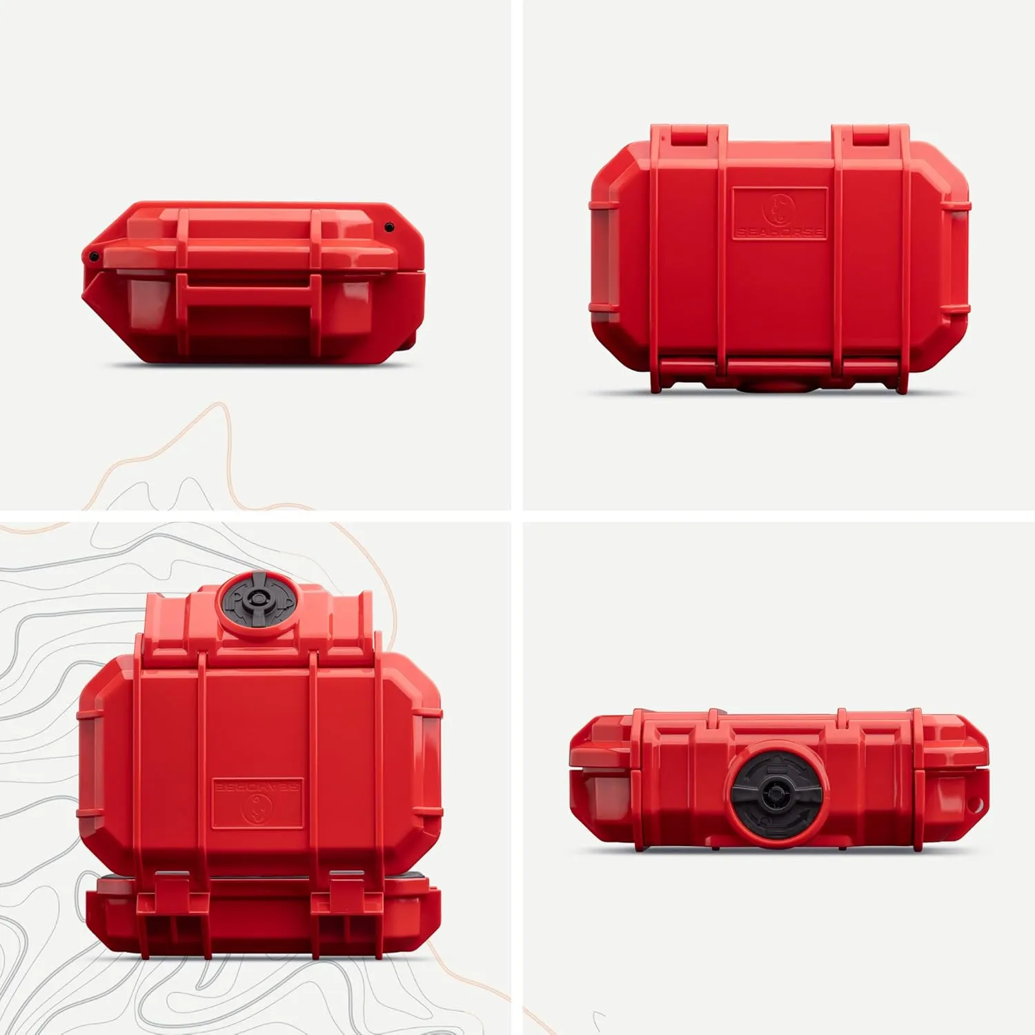 Evergreen 52 Waterproof Dry Box Protective Case - Travel Safe/Mil Spec/USA Made - for Cameras, Camping, Fishing, Hiking, Traveling, Water Sports, Knives, Survival (Red)