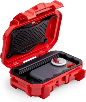 Evergreen 52 Waterproof Dry Box Protective Case - Travel Safe/Mil Spec/USA Made - for Cameras, Camping, Fishing, Hiking, Traveling, Water Sports, Knives, Survival (Red)