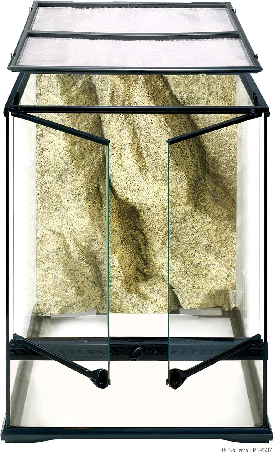 Exo Terra Glass Natural Terrarium Kit, for Reptiles and Amphibians, Small Tall, 18 x 18 x 24 Inches, PT2607A1