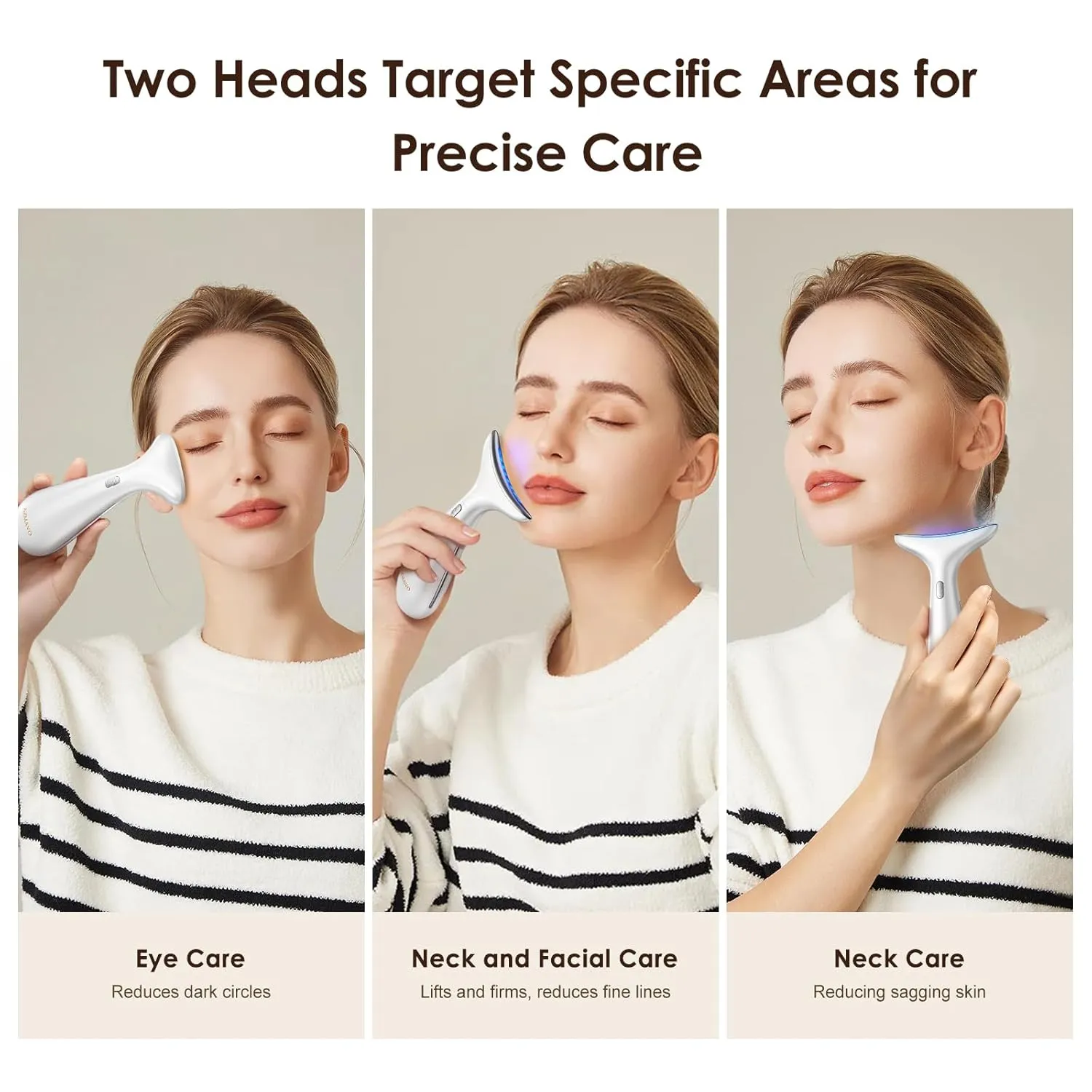 Facial and Neck Massager for Face, Neck & Eye - Skin Lifting & Firming - Wrinkle & Dark Circle Reducer - at Home Skin Care Face Sculpting Tool and Neck Massager