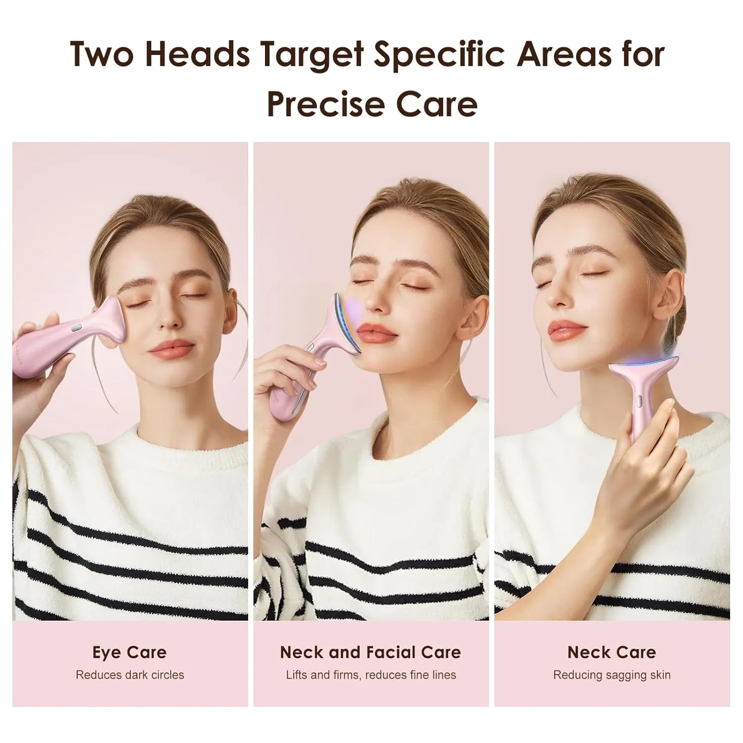 Facial and Neck Massager for Face, Neck & Eye - Skin Lifting & Firming - Wrinkle & Dark Circle Reducer - at Home Skin Care Face Sculpting Tool and Neck Massager