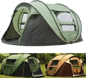 Family Tent 3-4 Persons Family Outdoor Activities Camping Tent Automatic Opening Waterproof Windproof Outdoor Tent