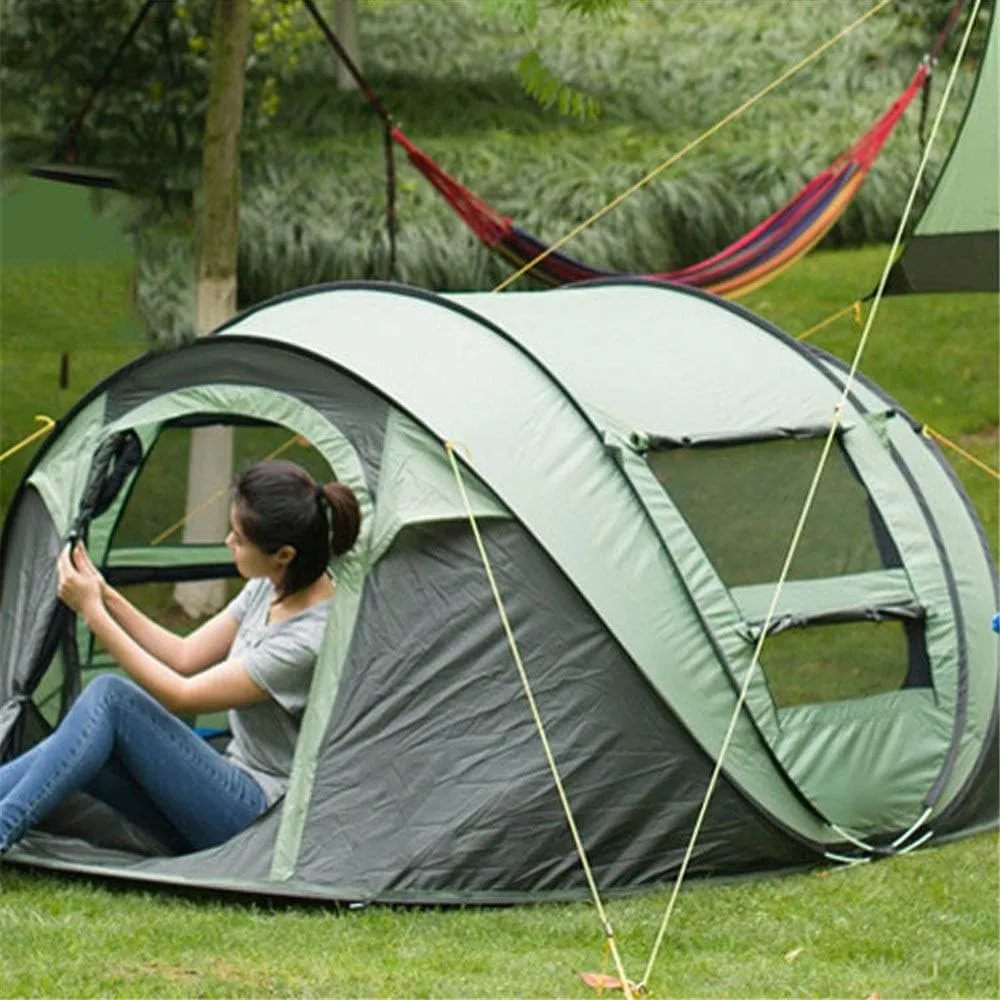 Family Tent 3-4 Persons Family Outdoor Activities Camping Tent Automatic Opening Waterproof Windproof Outdoor Tent