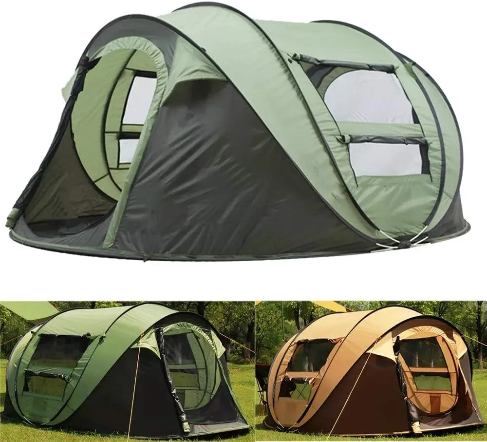 Family Tent 3-4 Persons Family Outdoor Activities Camping Tent Automatic Opening Waterproof Windproof Outdoor Tent