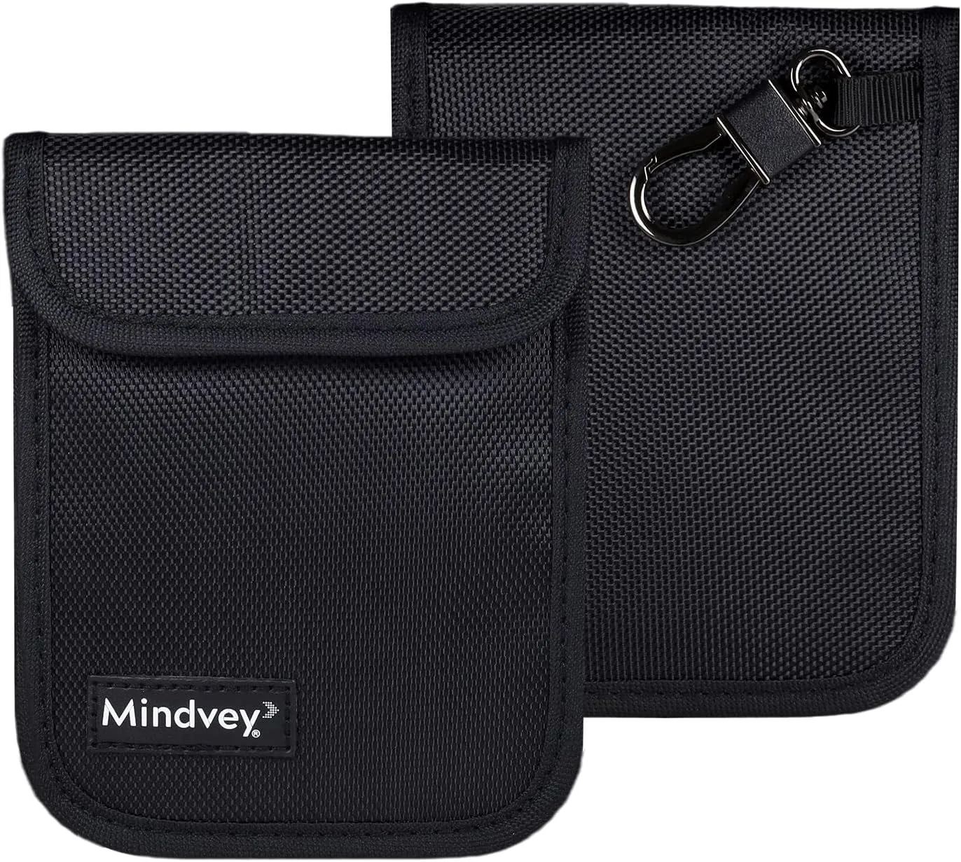 Faraday Bags for Car Key Fobs, Credit Cards, Smart Watches/Data Privacy, Electronic Device Security, Anti-Hacking Card Protection 5G RF & RFID Shielding (2, Black)