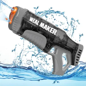 Fast Auto Suction Electric Water Gun,Full Auto 330  Continuous Water Pistol Up to 28-32FT Range,Powerful Water Guns for Adults/Kids,IP67 Waterproof Squirt Guns (2 Batteries)