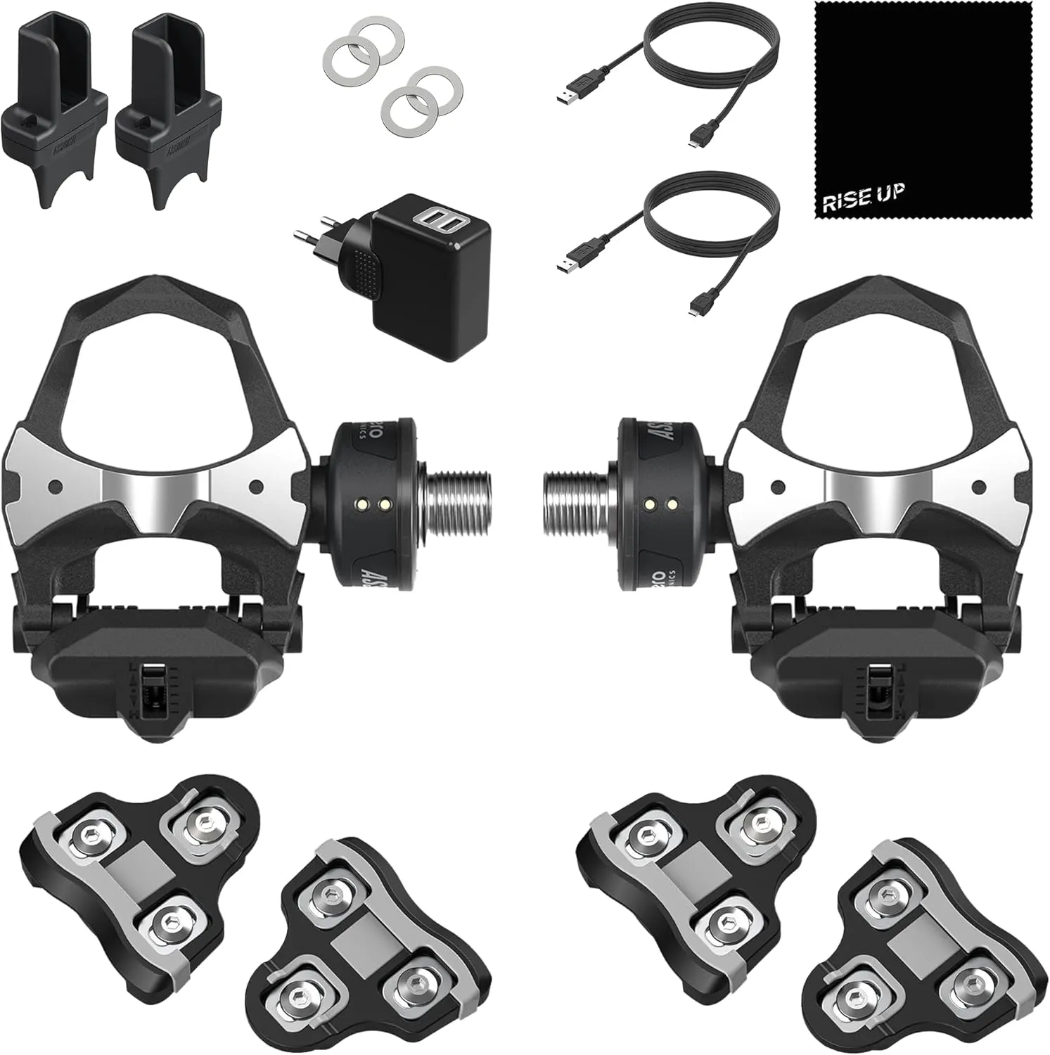 Favero Assioma Duo, Dual-Sensing Side Pedal Based Cycling Power Meter with Extra Cleats, Bluetooth & ANT  Connectivity for Bike Computers, Cycling GPS Units, & Smartphones