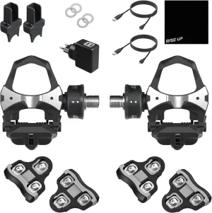Favero Assioma Duo, Dual-Sensing Side Pedal Based Cycling Power Meter with Extra Cleats, Bluetooth & ANT  Connectivity for Bike Computers, Cycling GPS Units, & Smartphones