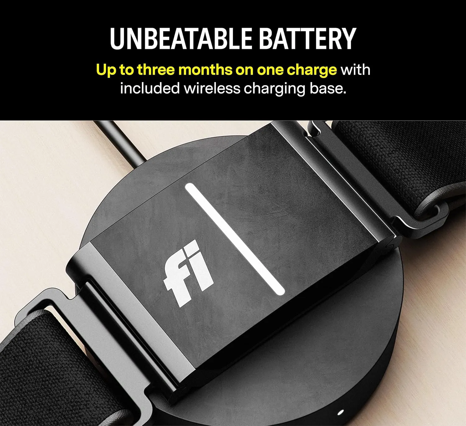 Fi Series 3 Smart Dog Collar - GPS Dog Tracker and Activity & Fitness Monitor, Waterproof, LED Light, Escape Alerts, Nationwide Coverage [Free 6 Month Membership] (Yellow, Large)
