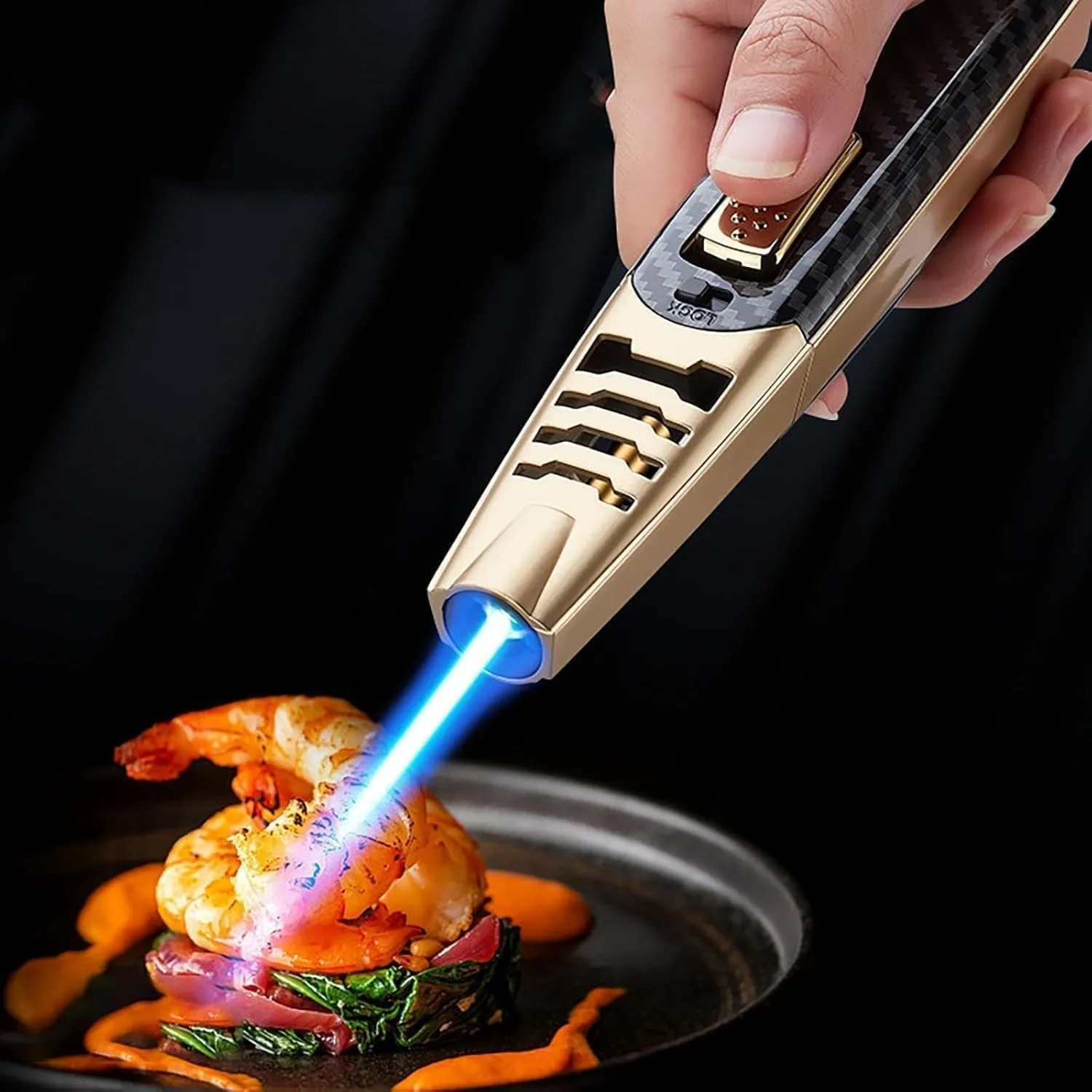 Fire Blaze Electric Lighter, Dual-Arc Torch Lighter, Windproof Waterproof, Adjustable Flame, Perfect for Outdoor Camping BBQ, Compact and Portable, Modern Style, A