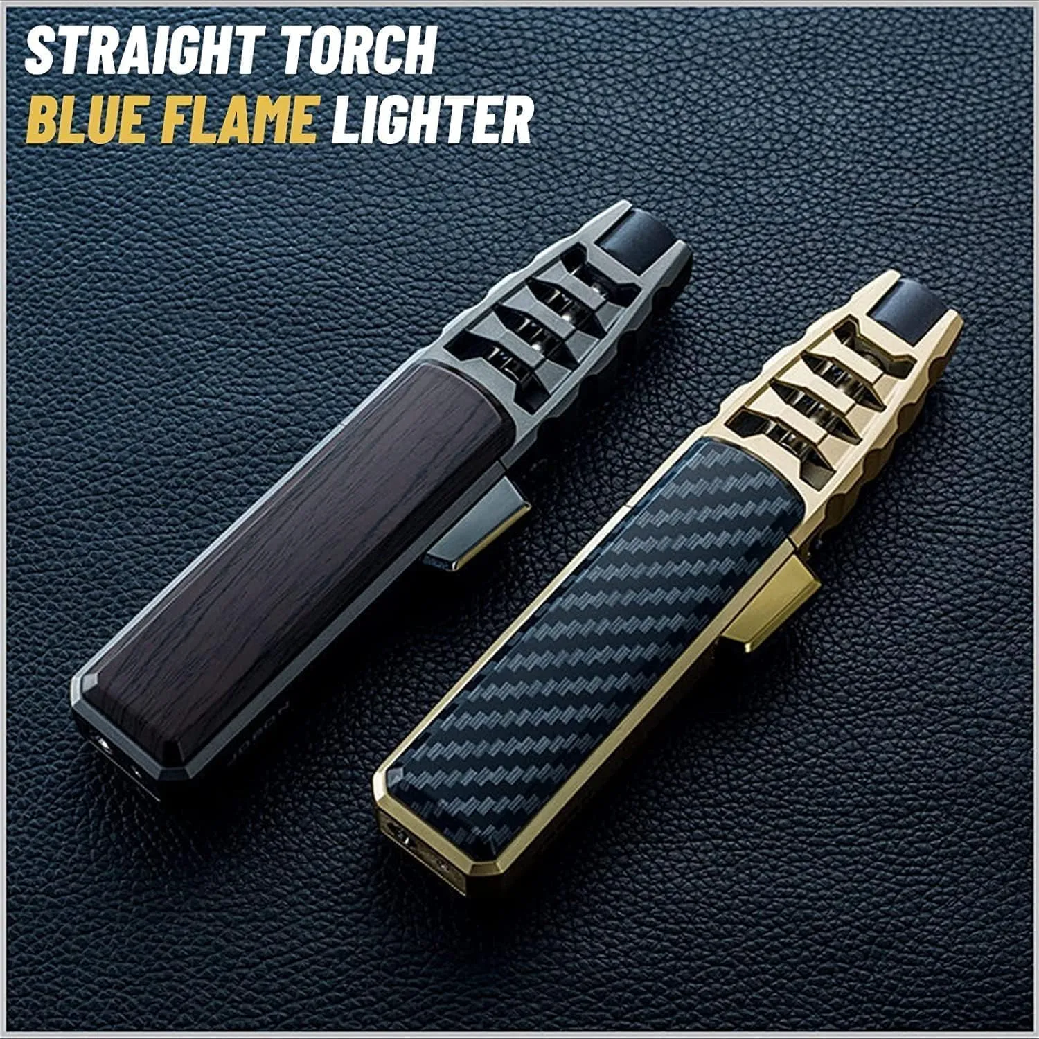 Fire Blaze Lighter Electric,Fire Blaze Lighter,Powerful Firepower Adjustable Dual-Arc Torch Lighter (1PCS- Carbon Fiber-Gray)
