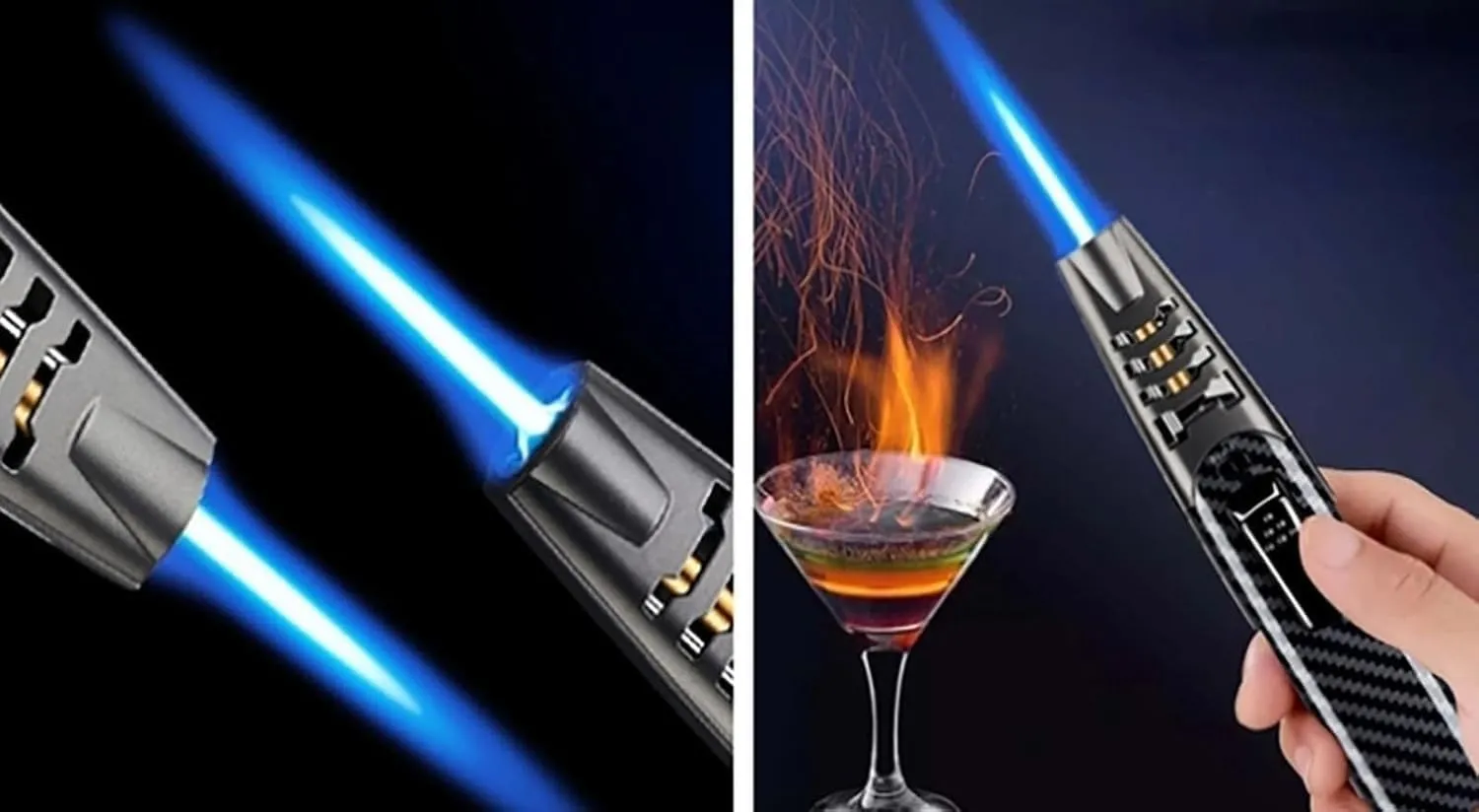 Fire Blaze Lighter Electric，Lighter Electric, Bright Blaze Torch Lighter, Powerful Adjustable Flame Dual-Arc Torch Lighter, Lighters for Outdoor Use(2pack e)