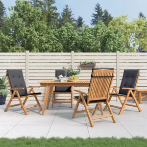 fire Pit Chairs,high Chair,Patio Furniture,Beach Chair,Reclining Patio Chairs with Cushions 4 pcs Solid Wood TeakFor Gardens, patios, Balconies
