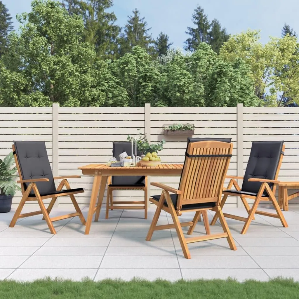 fire Pit Chairs,high Chair,Patio Furniture,Beach Chair,Reclining Patio Chairs with Cushions 4 pcs Solid Wood TeakFor Gardens, patios, Balconies