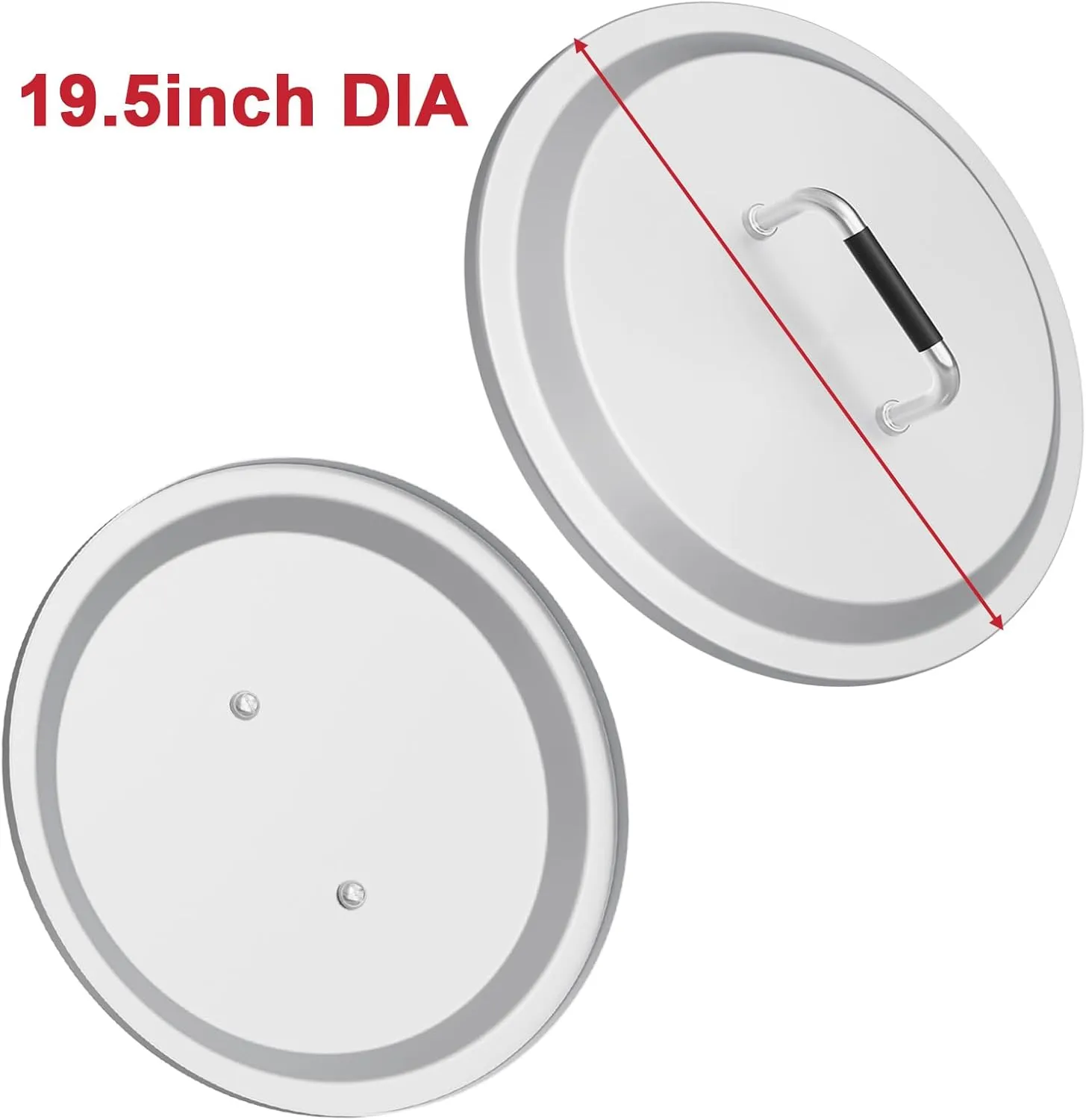 Fire Pit Lid for Solo Stove Bonfire, 19.5 Inch Stainless Steel Fire Pit Cover Round Lid for Solo Stove Bonfire 2.0 Outdoor Camping