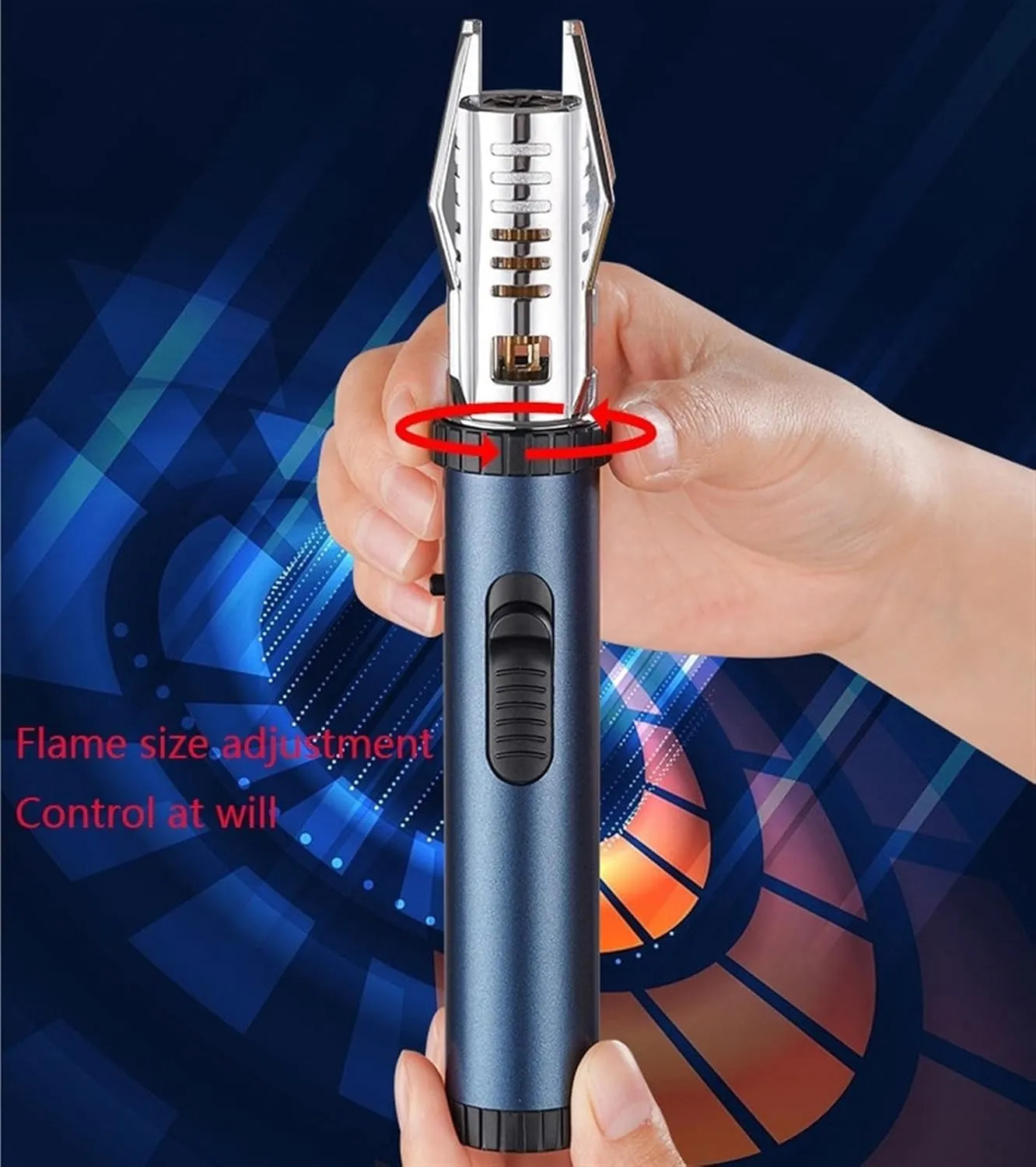Fireblaze Plasma Lighter - Lightsaber-Inspired Dual Fuel System (Electric Arc & Butane Torch) with Stormproof Flame Control, Rechargeable Windproof Lighter(#2)