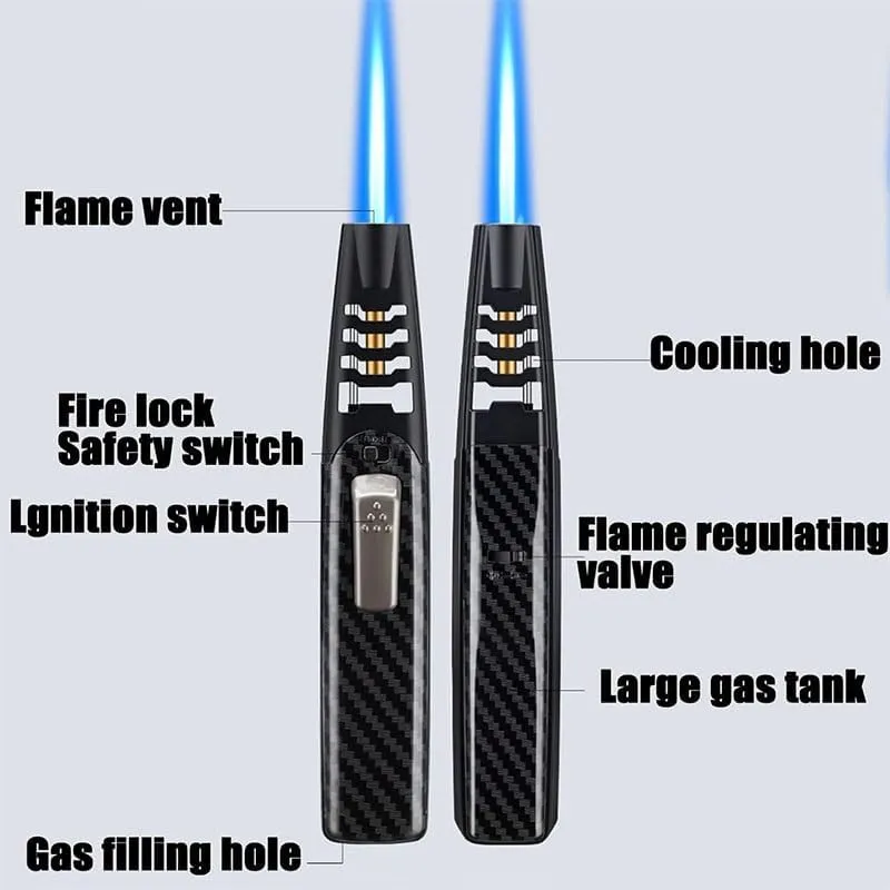 FireBlaze Powerful Adjustable Dual-Arc Torch Lighter, Fire Blaze Small Lightweight Pocket Lighter, Multifunction Outdoor Windproof Lighter, Kitchen Torch Lighter for Creme Brulee，Instant Fire Starter