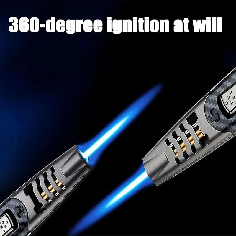 FireBlaze Powerful Adjustable Dual-Arc Torch Lighter, Fire Blaze Small Lightweight Pocket Lighter, Multifunction Outdoor Windproof Lighter, Kitchen Torch Lighter for Creme Brulee，Instant Fire Starter