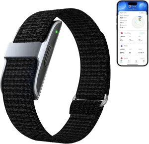 Fitness Tracker Screenless Smart Health Wristband, Wearable Health Multiple Sports Mode, Automatic Monitoring with Pedometer/Sleep/Stress/Calories, IP68 Waterproof Free APP for Women Men Black