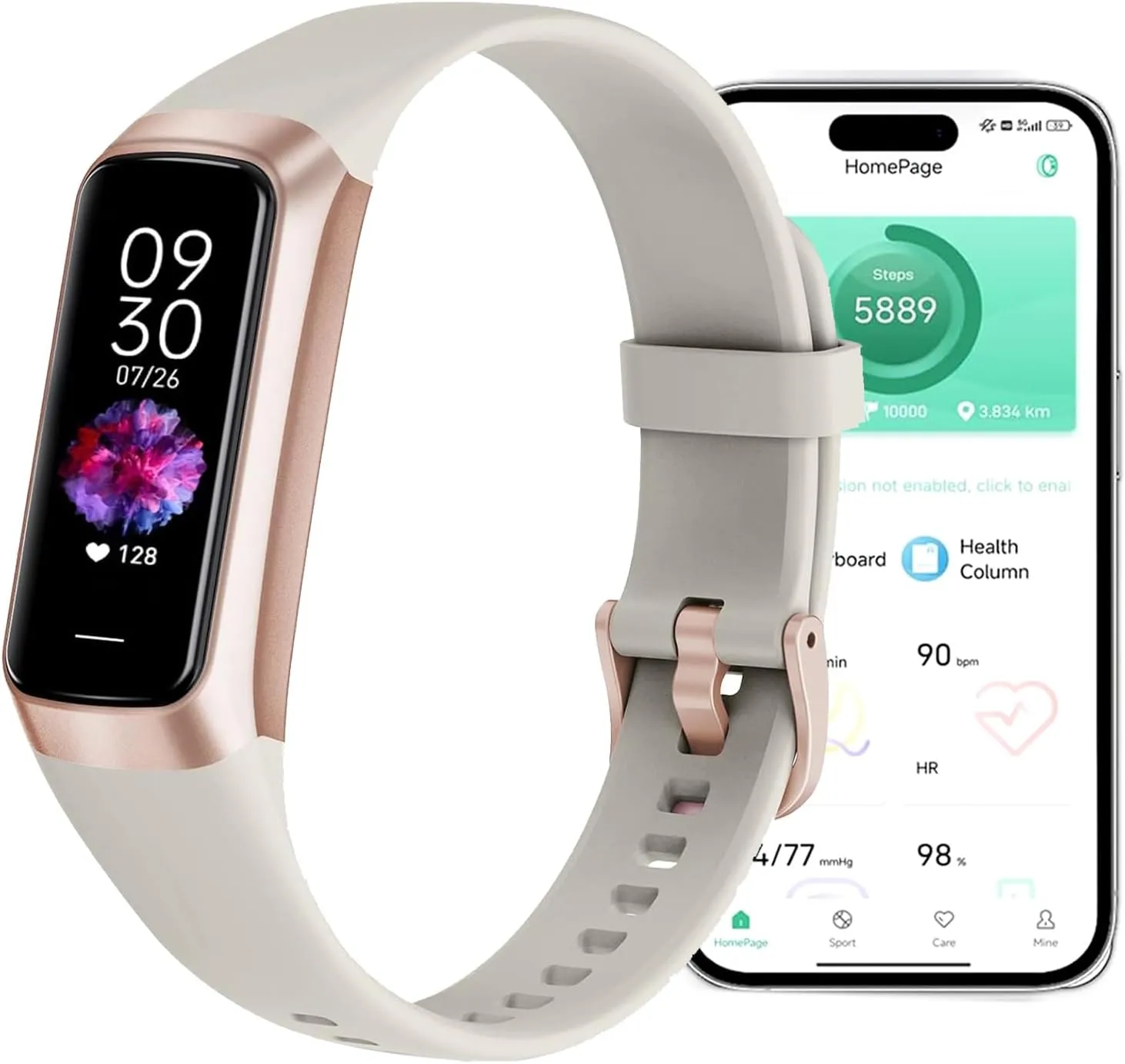 Fitness Tracker Smart Watch with Blood Pressure Heart Rate Sleep IP67 Waterproof Health Watch Fitness Activity Tracker Step Calorie Counter Pedometer Watches for Men Women Android iOS Phone (White)