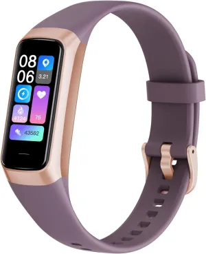 Fitness Tracker with 24/7 Heart Rate Blood Oxygen Sleep Monitor,Activity Tracker with 1.1" AMOLED Touch Color Screen, Multiple Sport Modes Step Counter,IP68 Waterproof for Women Men (Wine Red)