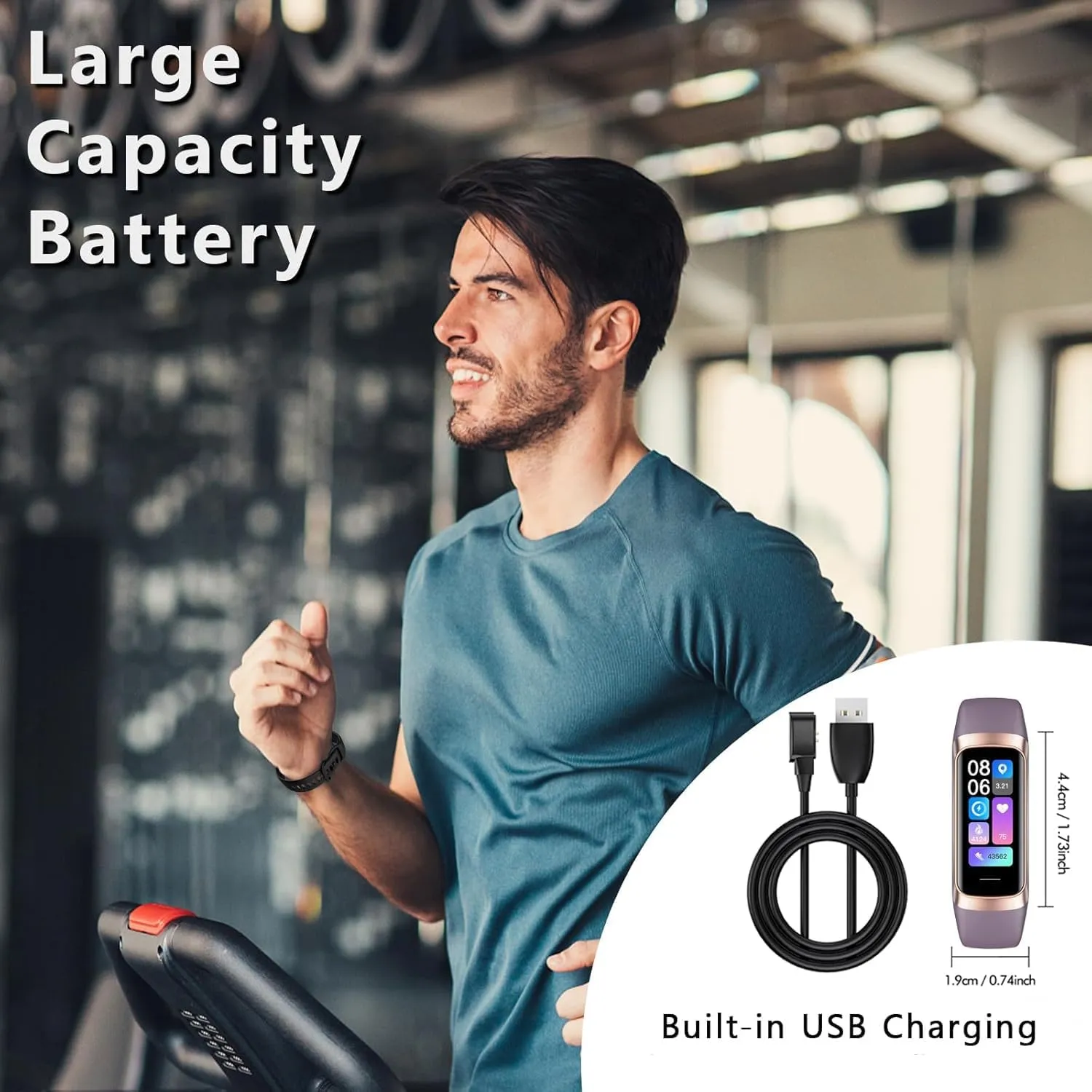 Fitness Tracker with 24/7 Heart Rate Blood Oxygen Sleep Monitor,Activity Tracker with 1.1" AMOLED Touch Color Screen, Multiple Sport Modes Step Counter,IP68 Waterproof for Women Men