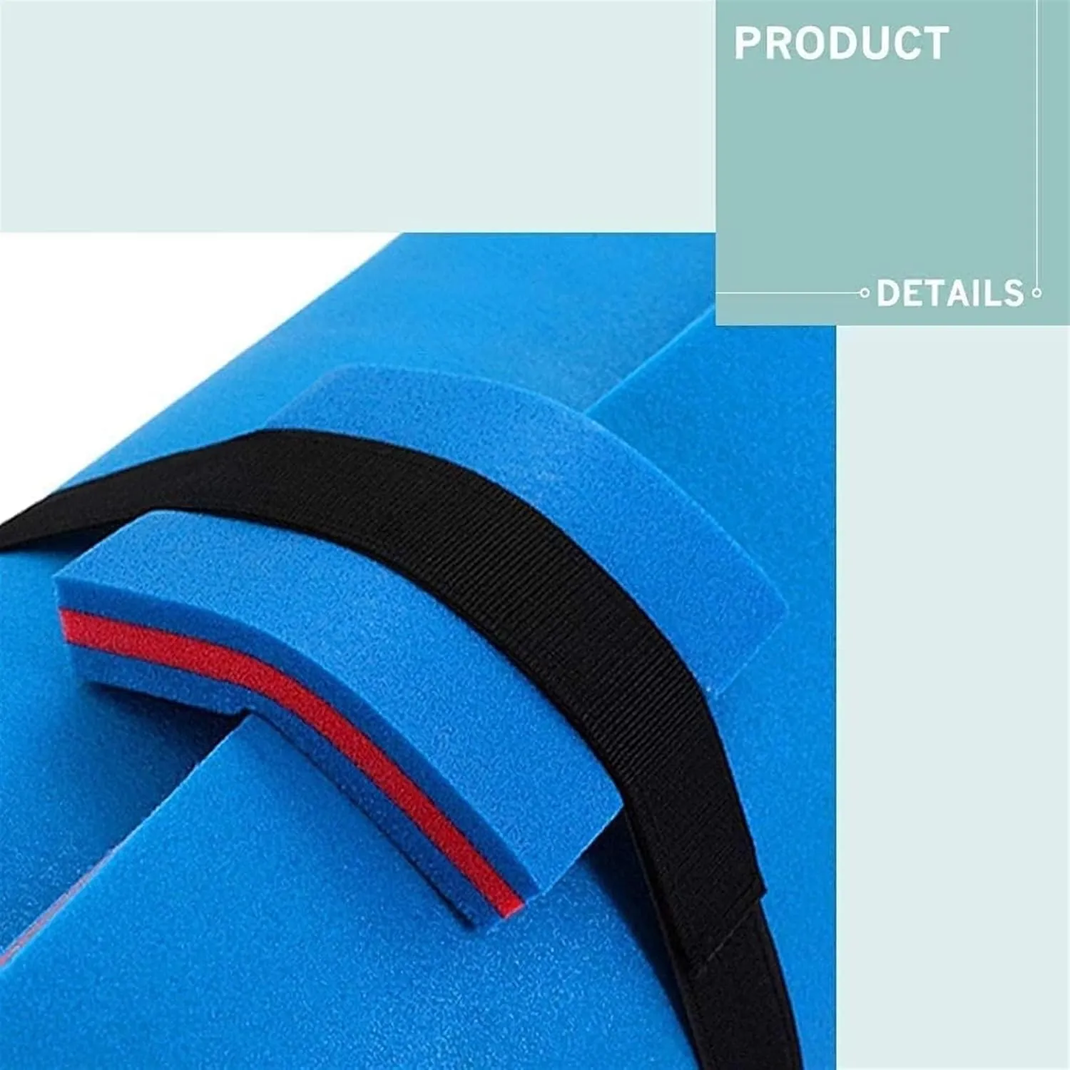Floating Mat, Floating Water Pad, with Rolling Pillow Design, Bouncy Tear-Resistant 3-Layer XPE Foam, Roll-Up Floating Island River Rafts