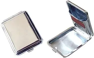 FLYBUG Portable Stainless Steel Matchboxes With Friction Plate,Mini One Button Waterproof Match Storage Case,Reusable Camping Outdoor Fire Starter, Parent