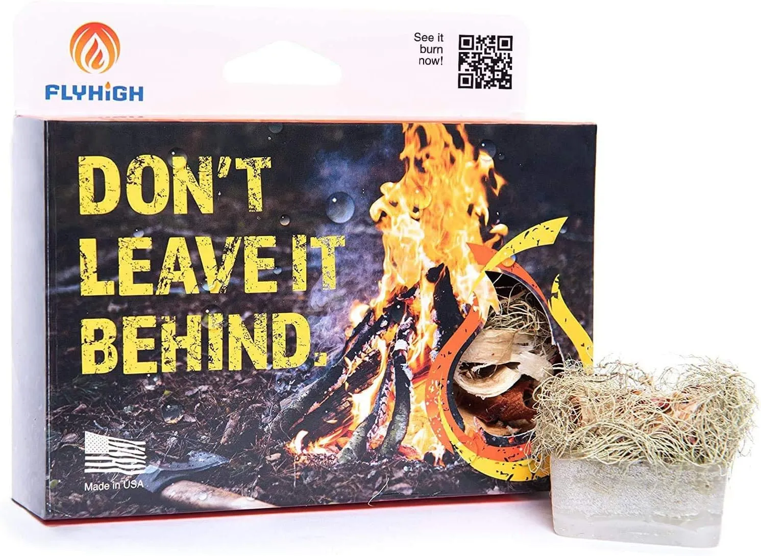 Flyhigh Fire Cubes: Quick Ignition, Eco-Friendly, Waterproof. Perfect for Camping, BBQs, and Fireplaces. Come Experience The Power of Light