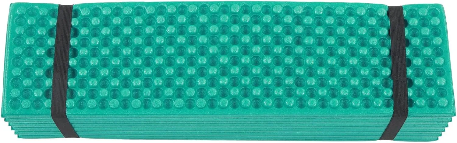 Foam Folding Egg Crate Sleeping Pad, Suitable for Camping 186x57CM with Good Elasticity and, for Outdoor Use (Dark Green)
