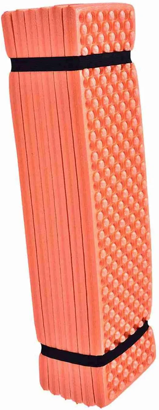 Foam Mat, Sleeping Pad Folding Foam Mat Foam Camping Mat Outdoor Foam Camping Mat Folding Beach Tent Sleeping Pad Waterproof Mattress (Orange)