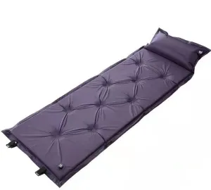 Foam Sleeping Mats for Camping Ultra Light Folding Camping Mat Automatic Air Mattress Camping Bed Picnic Mat Self-Inflating Inflatable Sleeping Pad with Pillow(Blue)