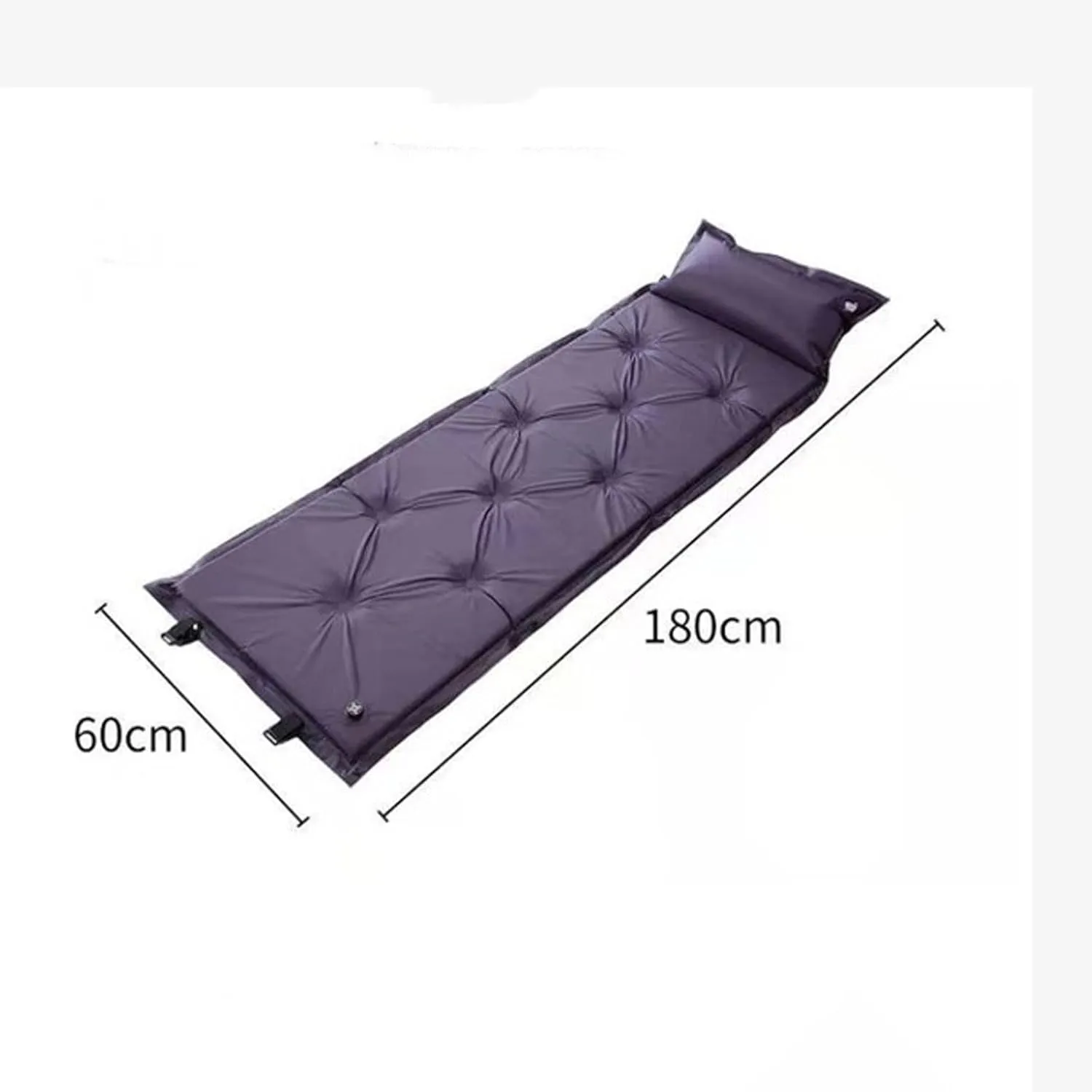 Foam Sleeping Mats for Camping Ultra Light Folding Camping Mat Automatic Air Mattress Camping Bed Picnic Mat Self-Inflating Inflatable Sleeping Pad with Pillow(Blue)