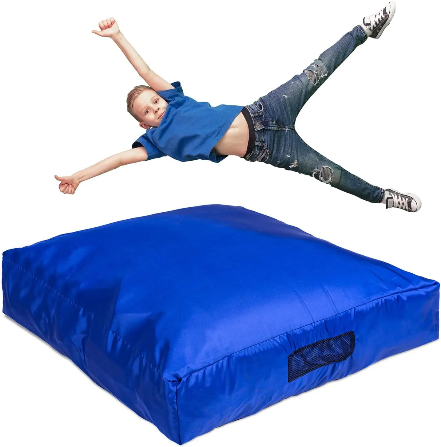 Foamma Crash Pad – (36’’ X 48’’) (3 Ft X 4 Ft) – Sensory Crash Pad with Foam Blocks for Autistic Kids, Soft Fabric & Washable Cover – Ideal for Kids and Adults to Jump, Play, or Relax