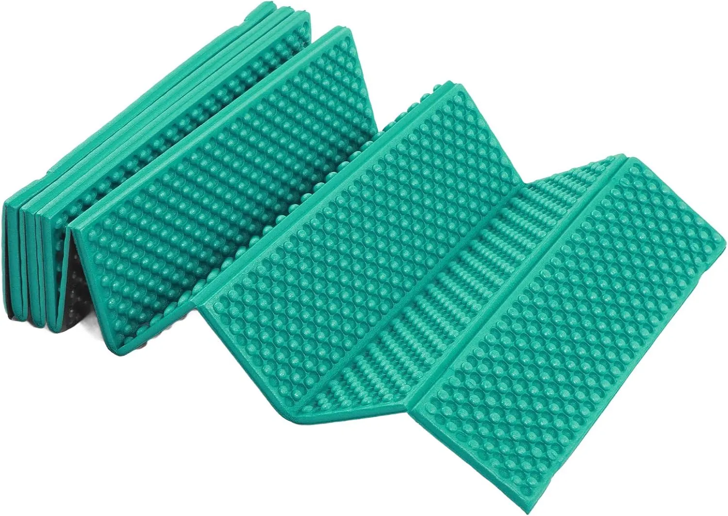Foldable Sleeping Pad, Eco-Friendly Good Elasticity, 2cm Thick Egg Crate Shaped Foam Pad with Black Bottom for Outdoor Picnics