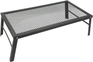 Folding CampfireGrill, Portable Heavy Duty Iron Folding CampfireGrill, Fire Camp Grill Rack, Suitable for Camping, Grilling, Hiking and Outdoor Cooking